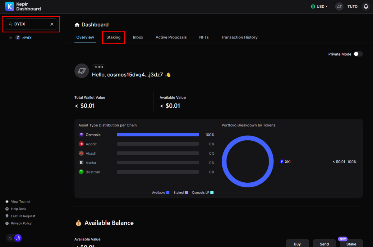 Keplr Interface