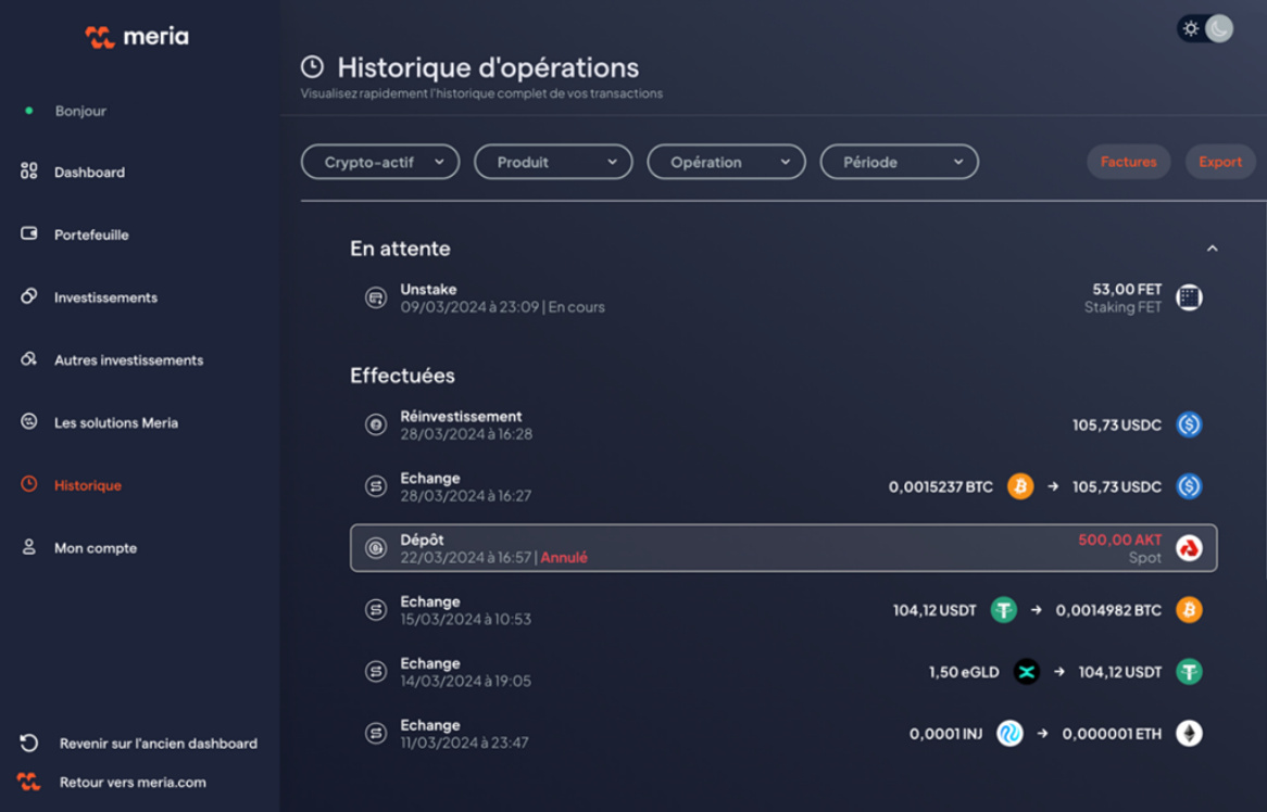 historique operations meria