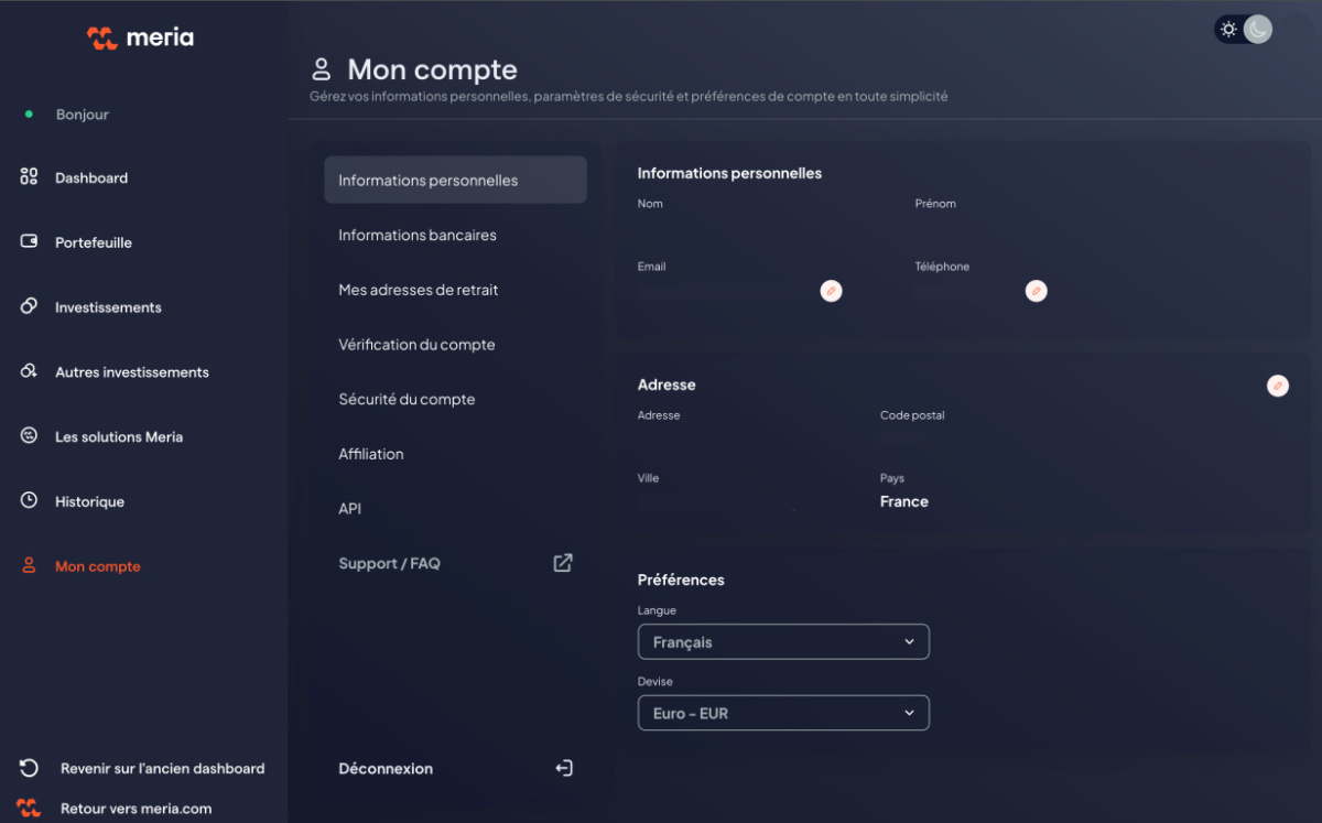 mon compte meria