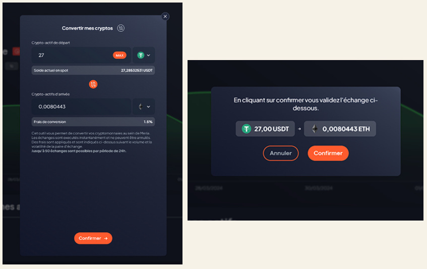 ECHANGER DES CRYPTO