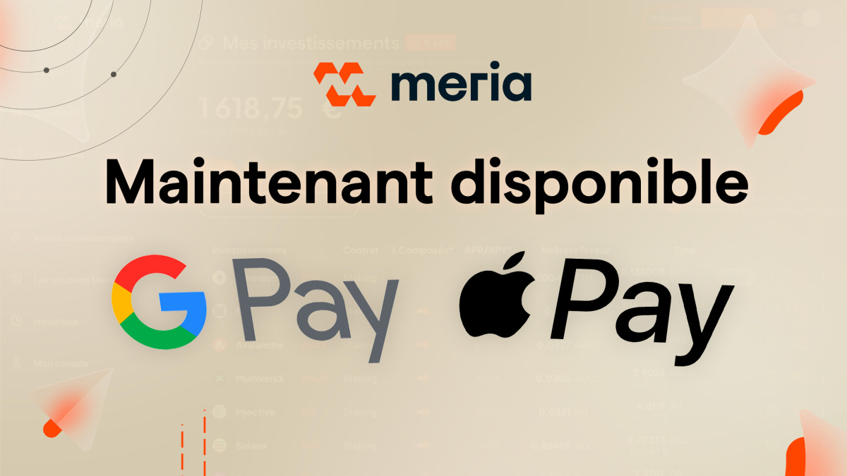 Meria ajoute Apple Pay et Google Pay