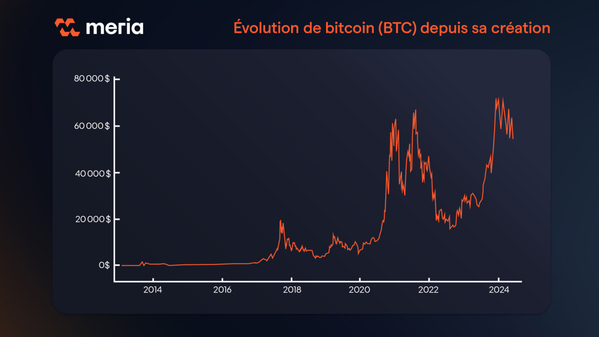 prix de bitcoin depuis le debut