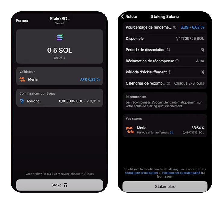 tuto staking sur wallet tangem