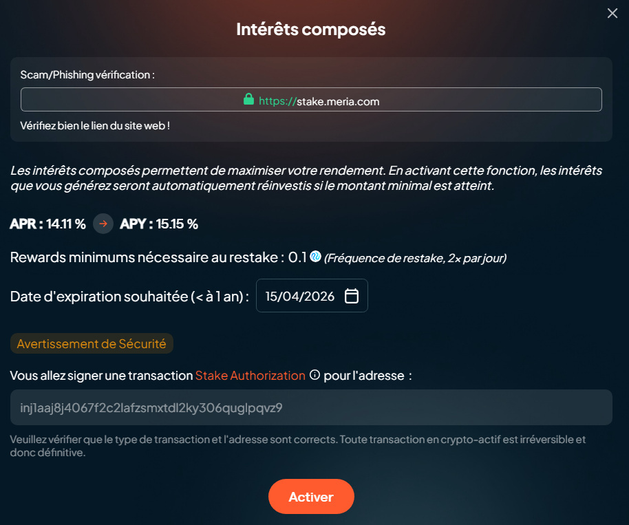 intérêts composés injective