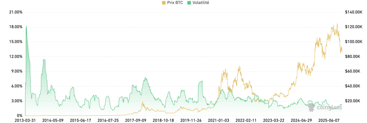 historique volatilité bitcoin