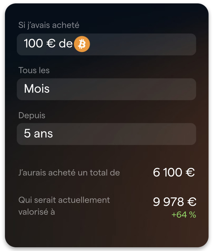 DCA bitcoin 5 ans juin 2026