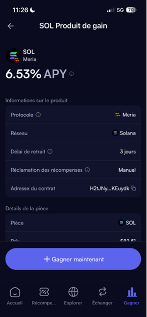 rendements solana sollpay meria